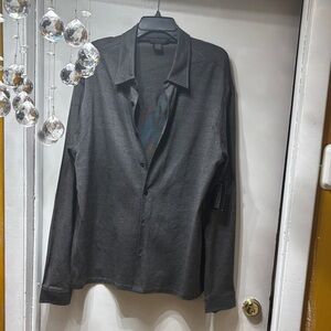 Men's Long-Sleeve Dress Shirt - Charcoal Gray